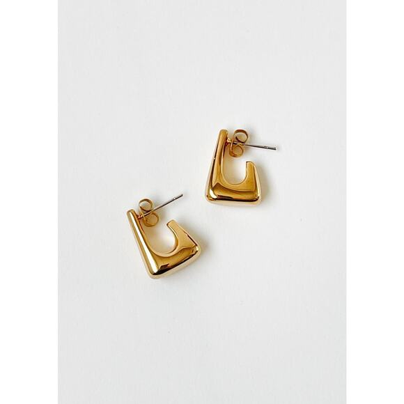 Soko Mini Mezi Boxed Hoop Earrings - One Size - Gold - Picture 2 of 6